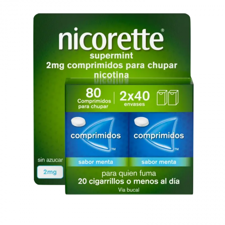 NICORETTE SUPERMINT EFG 2 MG 80 COMPRIMIDOS PARA CHUPAR