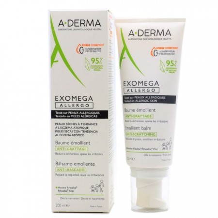A-DERMA EXOMEGA ALLERGO BALSAMO EMOLIENTE ANTI-RASCADO 200 ML