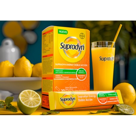 SUPRADYN ENERGY DOBLE ACCION 20 SOBRES EFERVESCENTE SABOR LIMON