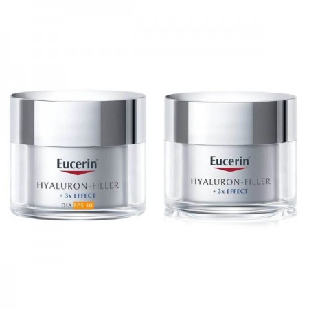 EUCERIN PACK ELASTICIDAD HYALURON FILLER CREMA DE DIA FPS30 50ML + CREMA DE NOCHE 50ML