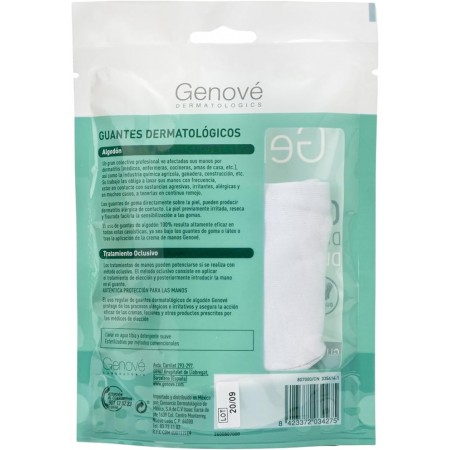 GENOVE GUANTES DE ALGODON DERMATOLOGICO TALLA PEQUEÑA S 1 PAR