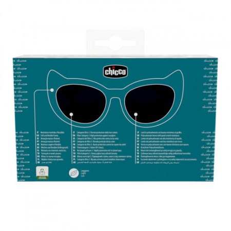CHICCO GAFAS DE SOL INFANTILES UVA/UVB +36 MESES GATO VERDE CON FUNDA