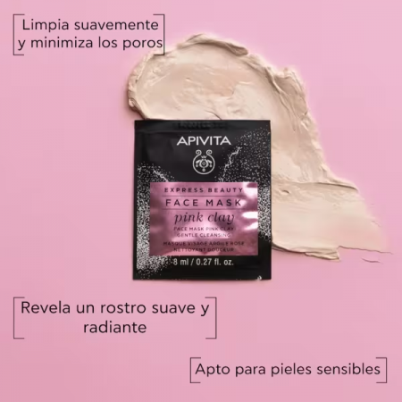 APIVITA MASCARILLA EXPRESS FACIAL DE ARCILLA ROSA 2 X 8ML