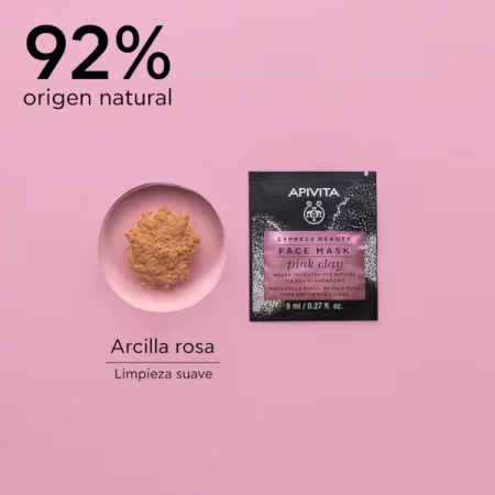 APIVITA MASCARILLA EXPRESS FACIAL DE ARCILLA ROSA 2 X 8ML