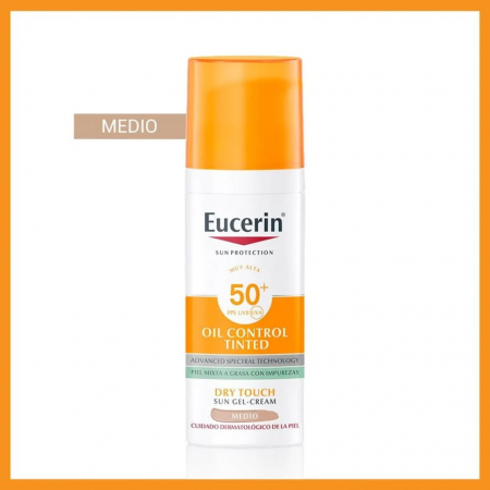 EUCERIN SUN PROTECTION SPF 50+ OIL CONTROL COLOR MEDIO 50 ML