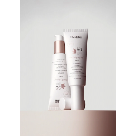 BABE HEALTHYAGING+ FLUID FOTOPROTECTOR COLAGENO Y PEPTIDOS SPF50 40 ML