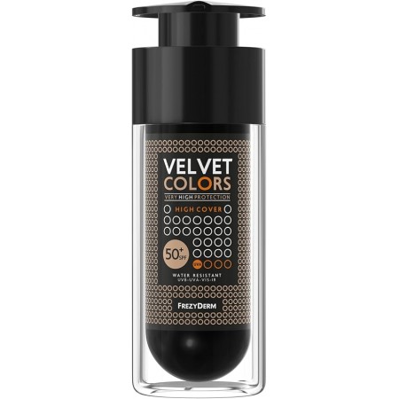 FREZYDERM VELVET COLORS MAQUILLAJE ALTA COBERTURA SPF 50+ WATER RESIST 30ML