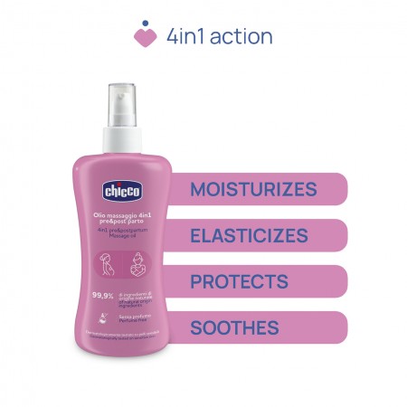 CHICCO ACEITE DE MASAJE PRE & POSTPARTO 4 EN 1 200 ML