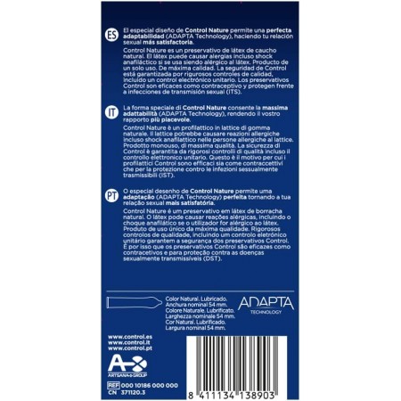 CONTROL NATURE PRESERVATIVOS 12 UNIDADES + GRATIS CONTROL ULTRAFEEL 3 PRESERVATIVOS