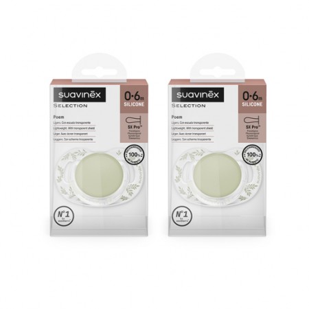 SUAVINEX CHUPETE DE SILICONA SX PRO FISIOLOGICO 0-6 MESES POEM