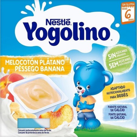 NESTLE YOGOLINO SABOR MELOCOTON Y PLATANO 4 TARRINAS 100 G