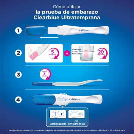CLEARBLUE TEST DE EMBARAZO ULTRATEMPRANA 6 DIAS ANTES PACK AHORRO 2 PRUEBAS TEST