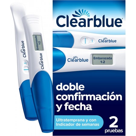 CLEARBLUE PACK TEST DE EMBARAZO ULTRATEMPRANA + TEST CON INDICADOR DIGITAL DE SEMANAS 2 PRUEBAS TEST