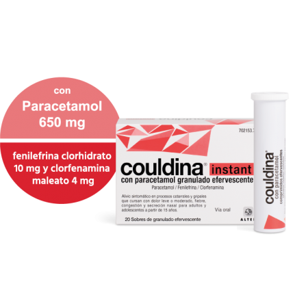 COULDINA INSTANT CON PARACETAMOL 20 SOBRES EFERVESCENTES