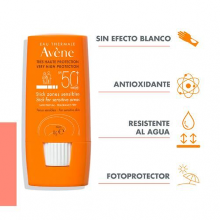 AVENE SPF 50+ STICK ZONAS SENSIBLES 8 G
