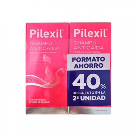 PILEXIL DUPLO CHAMPU ANTICAIDA 2 X 500 ML 40% 2ª UD