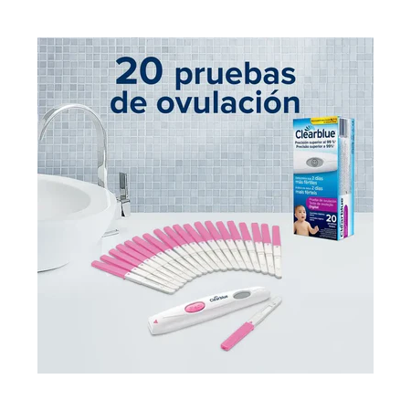 CLEARBLUE TEST PRUEBAS DE OVULACION DIGITAL 20 PRUEBAS TEST