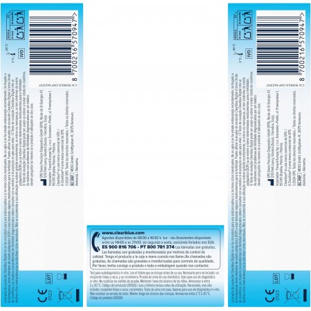 CLEARBLUE PRUEBA DIGITAL DE OVULACION 10 PRUEBAS