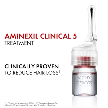 Eficacia clínicamente probada para reducir la caída capilar en mujeres Vichy Dercos Aminexil Clinical 5