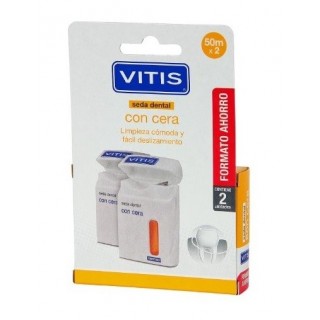 VITIS DUPLO SEDA DENTAL CON CERA 2 X 50 M