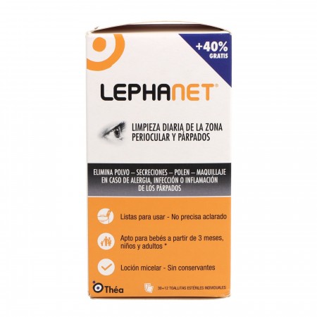 LEPHANET TOALLITAS OFTALMICAS 30 + 12 TOALLITAS GRATIS