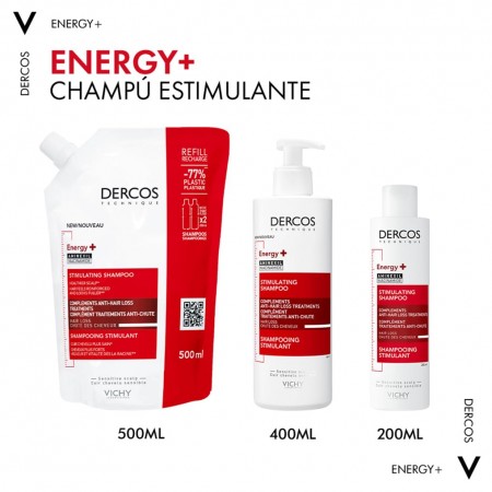 DERCOS CHAMPU ESTIMULANTE ANTICAIDA ECO RECARGA 400 ML