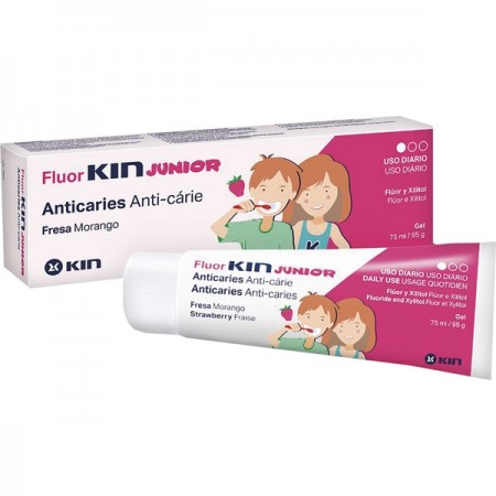 FLUOR KIN JUNIOR GEL DENTIFRICO SABOR FRESA 75ML
