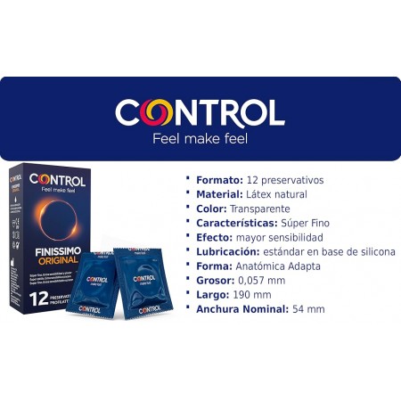 CONTROL FINISSIMO ORIGINAL DUPLO 2ªUD 50% 12 + 12 PRESERVATIVOS
