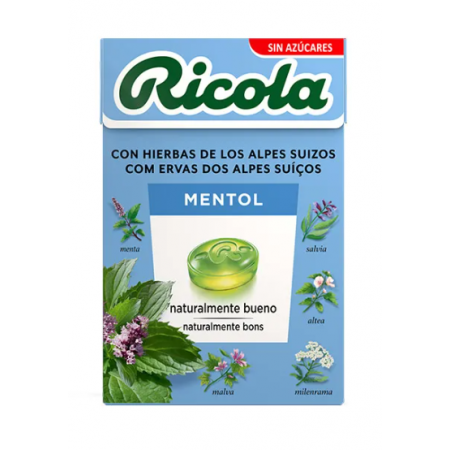 RICOLA CARAMELOS SIN AZUCAR SABOR MENTOL 50G