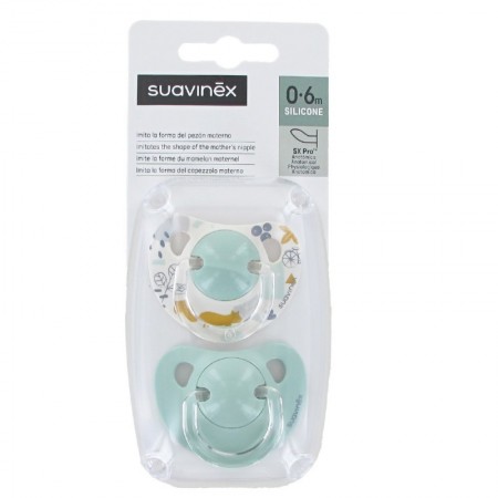 SUAVINEX CHUPETE SILICONA ANATOMICO CLASICO 0-6M 2 CHUPETES
