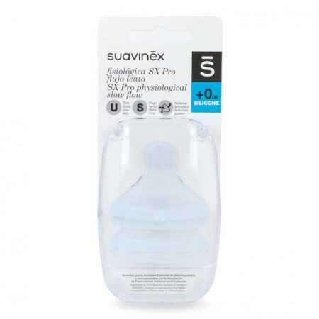 SUAVINEX TETINA SILICONA FISIOLOGICA SX PRO FLUJO S 2 UNIDADES
