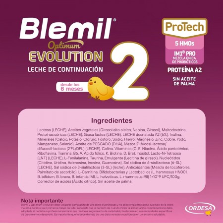 BLEMIL OPTIMUM EVOLUTION 2 LECHE EN POLVO 800 G