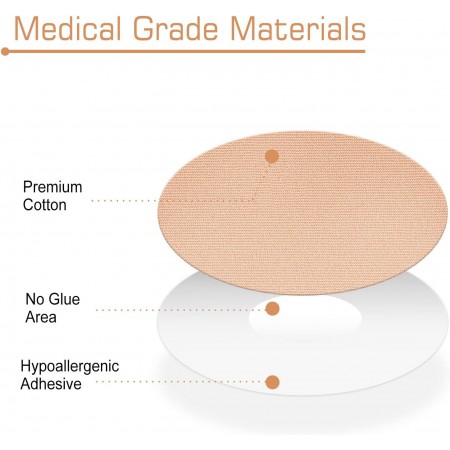 FIX TAPE GLUCOSA PARCHE PROTECTOR DEL SENSOR DIABETES GLUCOSA 6 PARCHES COLOR BEIGE