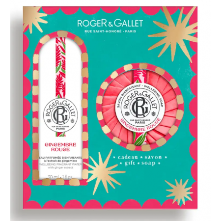 ROGER & GALLET SET AGUA PERFUMADA GINGEMBRE ROUGE 30ML + JABON GINGEMBRE ROUGE 100GR