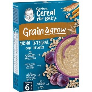 GERBER CEREALES AVENA INTEGRAL CON CIRUELA 250 G