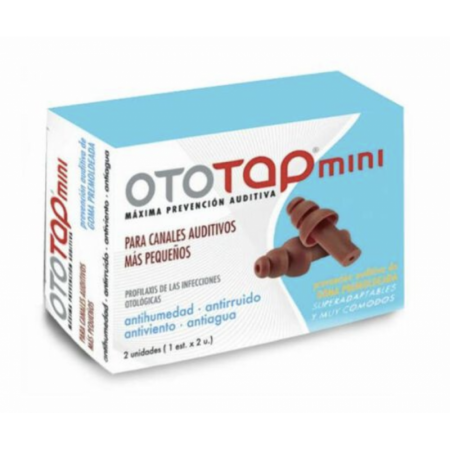 OTOTAP TAPONES DE OIDOS DE GOMA PARA CANALES AUDITIVOS PEQUEÑOS 2 UNIDADES