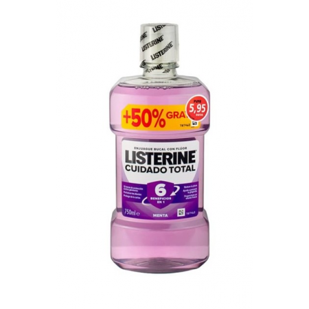 LISTERINE CUIDADO TOTAL +50% GRATIS ENJUAGUE BUCAL 750 ML