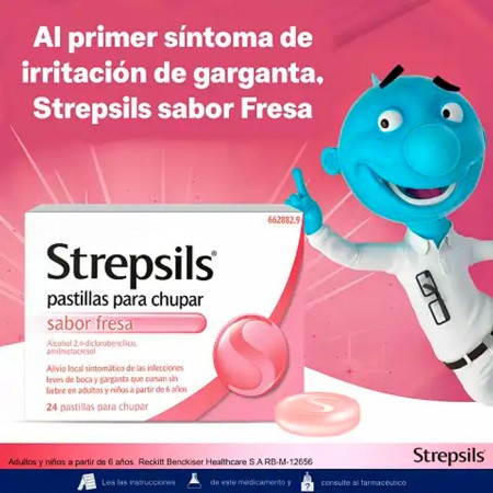 STREPSILS 24 PASTILLAS PARA CHUPAR FRESA