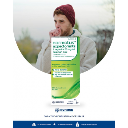 NORMOTUS EXPECTORANTE 2 MG/ML + 20 MG/ML SOLUCION ORAL 200 ML