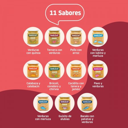 SMILEAT SABOR TERNERA CON VERDURAS POTITO ECOLOGICO 230G