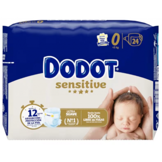 DODOT SENSITIVE PAÑAL INFANTIL RECIEN NACIDO TALLA 0 3 KG 24 UNIDADES