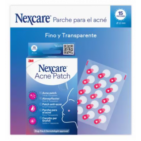NEXCARE ACNE PATCH PARA EL ACNÉ 15 PARCHES TRANSPARENTES