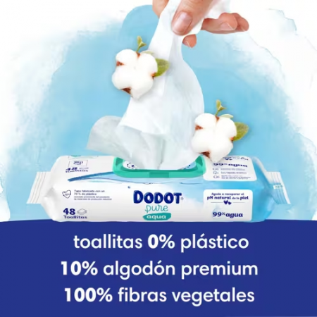 DODOT AQUA PURE TOALLITAS HUMEDAS PARA BEBES 48 TOALLITAS