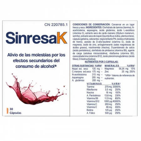 SINRESAK 30 CAPSULAS