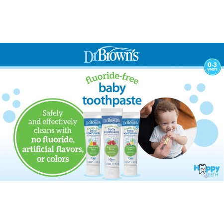 DR BROWN PASTA DENTAL NATURAL INFANTIL BEBE SABOR MANZANA Y PERA 40 G