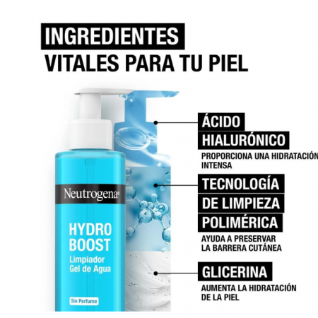 NEUTROGENA HYDRO BOOST DUPLO GEL LIMPIADOR DE AGUA SIN PERFUME 200ML + 200 ML