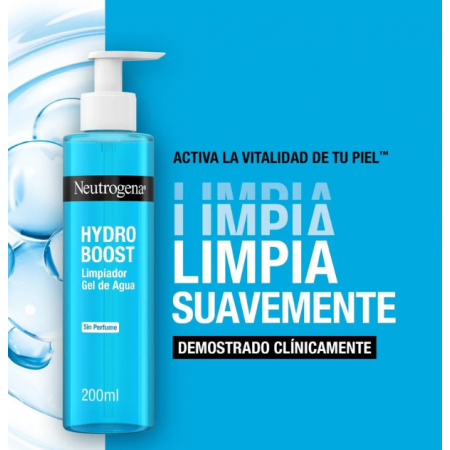 NEUTROGENA HYDRO BOOST DUPLO GEL LIMPIADOR DE AGUA SIN PERFUME 200ML + 200 ML