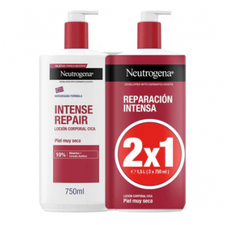 NEUTROGENA REPARACION INTENSA LOCION CORPORAL CICA PIEL MUY SECA Y RUGOSA 2X1 750+750 ML
