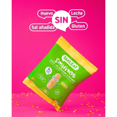 SMILITOS SNACK ECO SMILEAT CON MANZANA Y PLATANO BOLSA 25 G