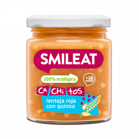 SMILEAT TARRITO CACHITOS DE LENTEJA ROJA CON QUINOA 230G